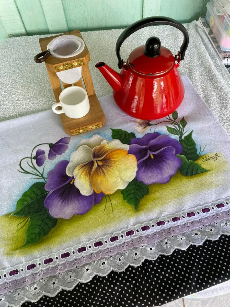 Pano de Copa Amor perfeito