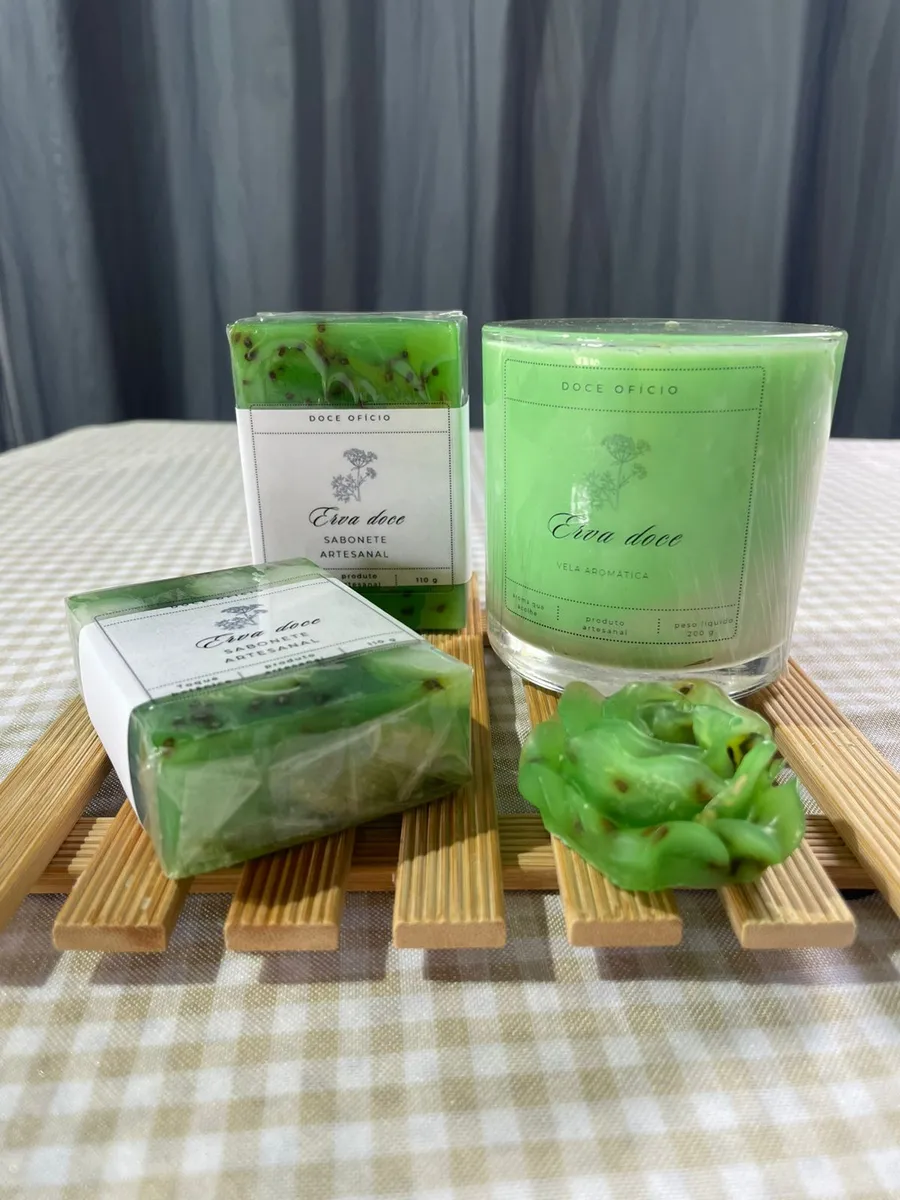 Sabonete artesanal Erva Doce