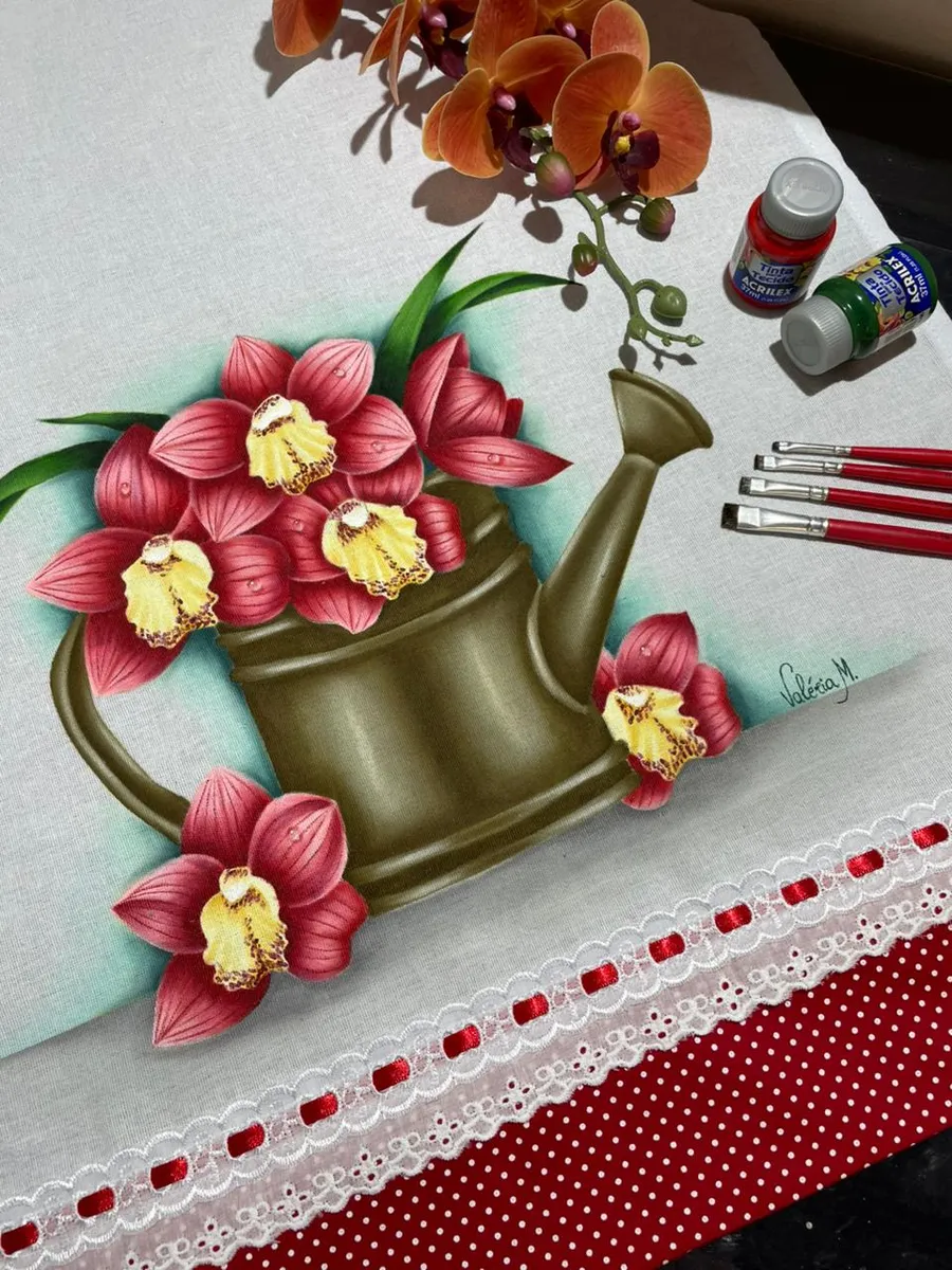 Pano de copa Arranjo de Orquídeas