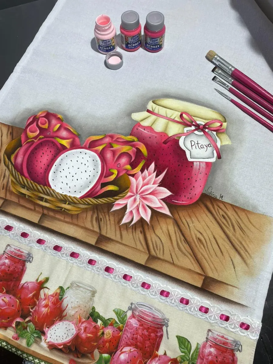 Pano de copa Geleia de Pitaya